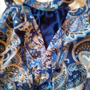 Boutique Dress Women's size 4 small Blue paisley Casual Workwear Preppy Classic